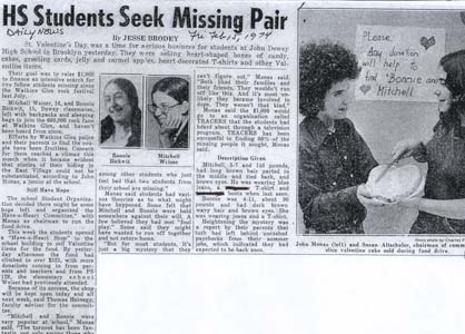 HS Students Seek Missing Pair