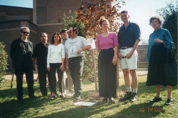John Dewey High School reunion 2000, tree planting in memory of Mitchel and Bonnie