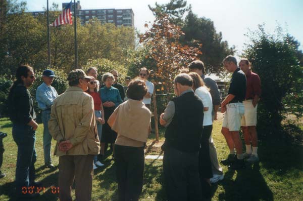 John Dewey High School reunion 2000, tree planting in memory of Mitchel and Bonnie